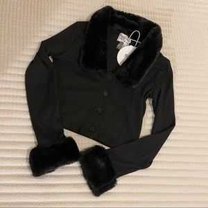Princess Polly Fur Trim Top